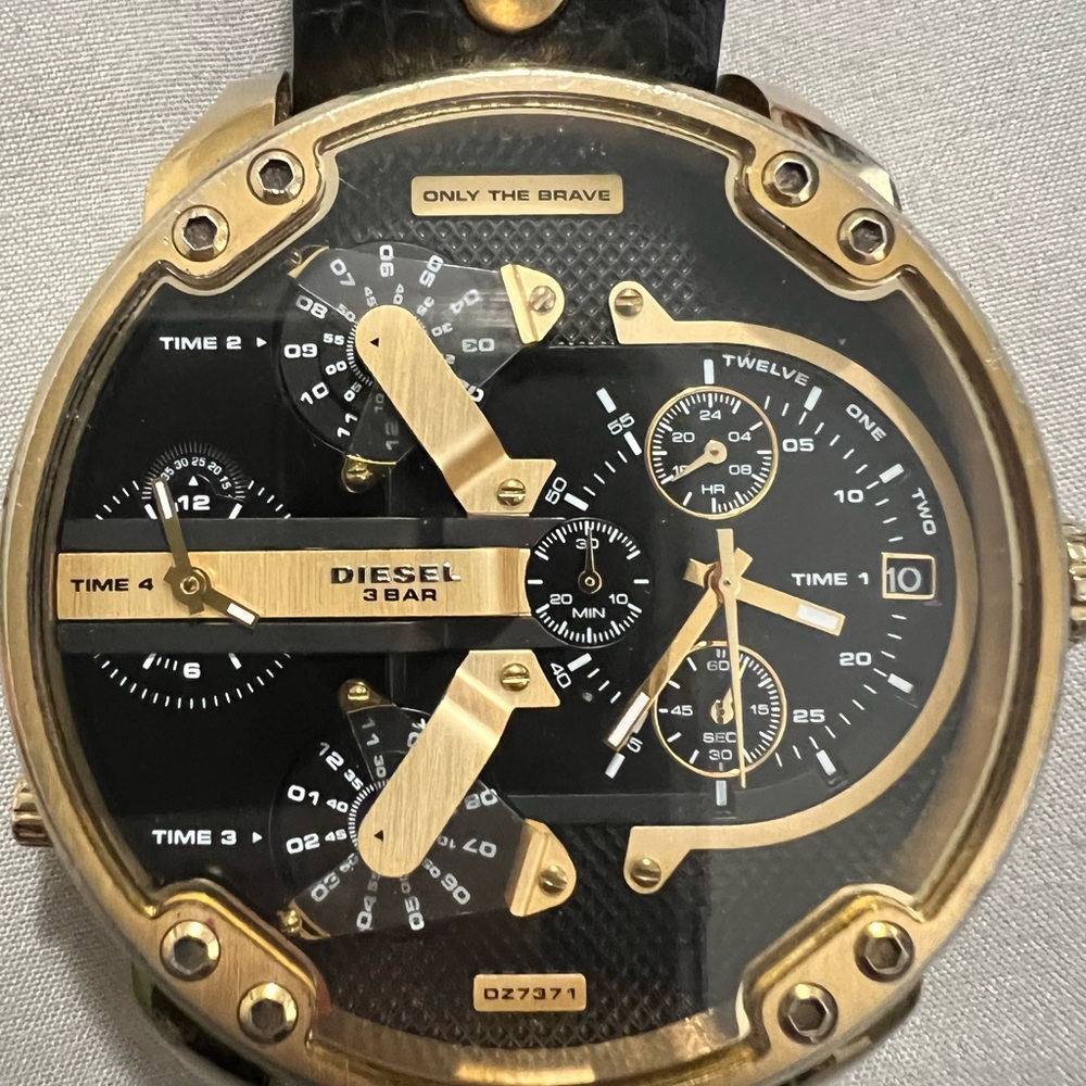 Diesel Gold and Black Men's Watch